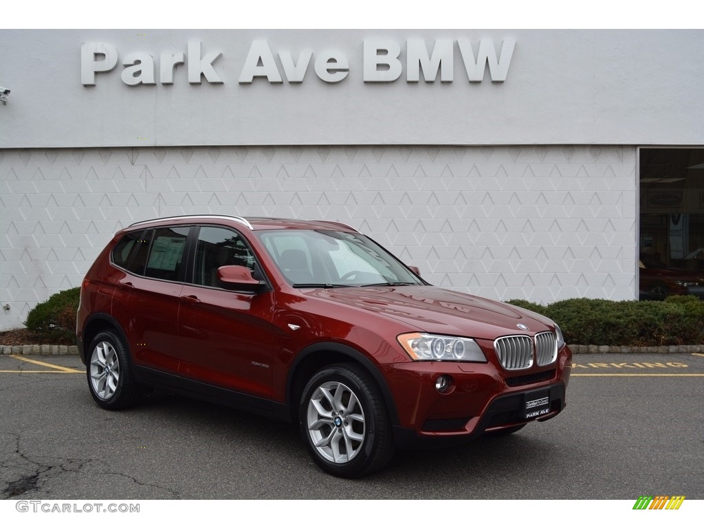 2014 X3 xDrive35i - Vermilion Red Metallic / Mojave photo #1
