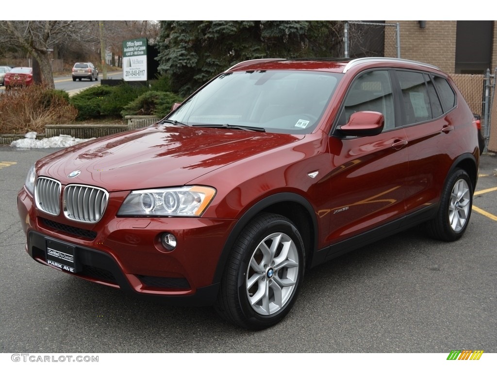 2014 X3 xDrive35i - Vermilion Red Metallic / Mojave photo #6