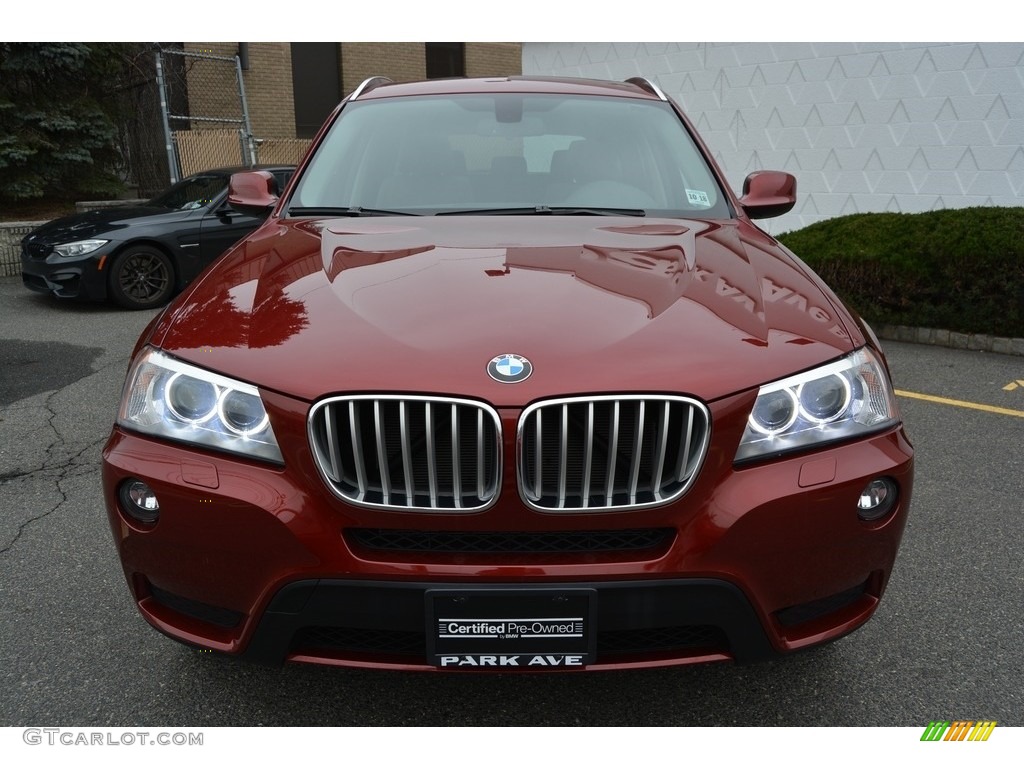 2014 X3 xDrive35i - Vermilion Red Metallic / Mojave photo #7