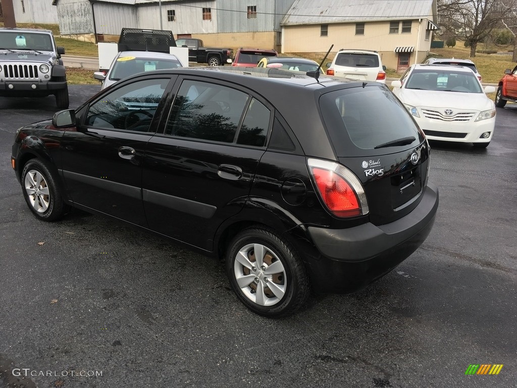 2009 Rio Rio5 LX Hatchback - Midnight Black / Gray photo #3