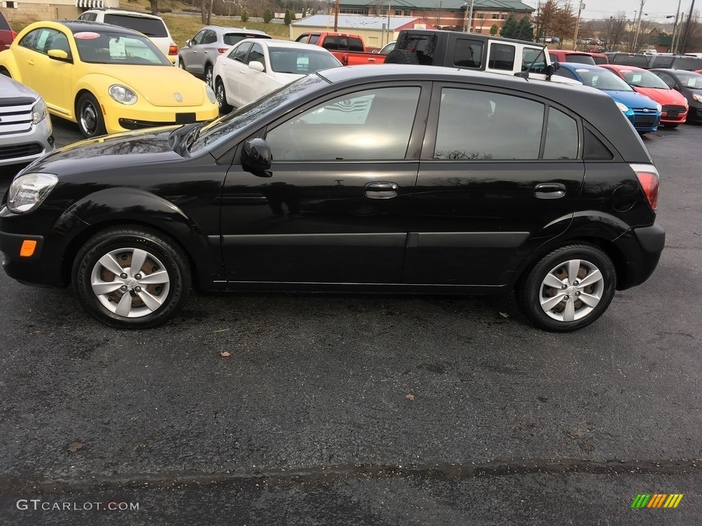 2009 Rio Rio5 LX Hatchback - Midnight Black / Gray photo #5