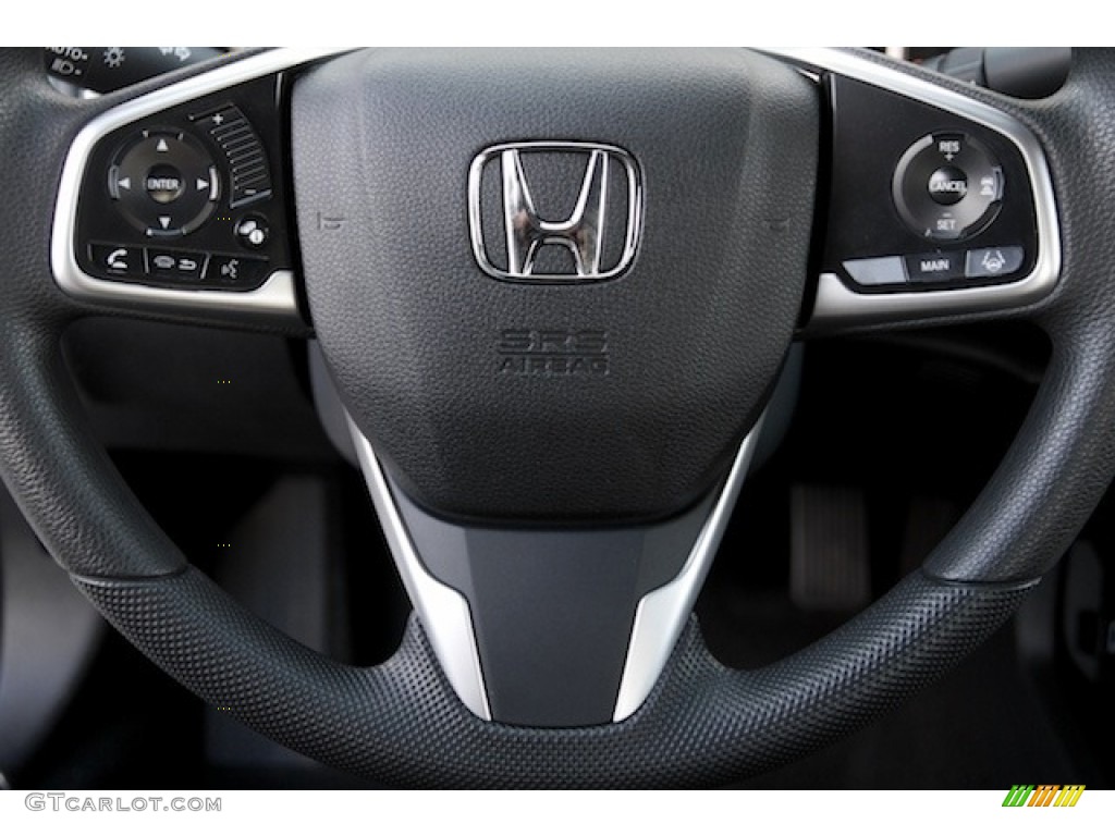 2017 Honda Civic EX Sedan Black Steering Wheel Photo #118246209