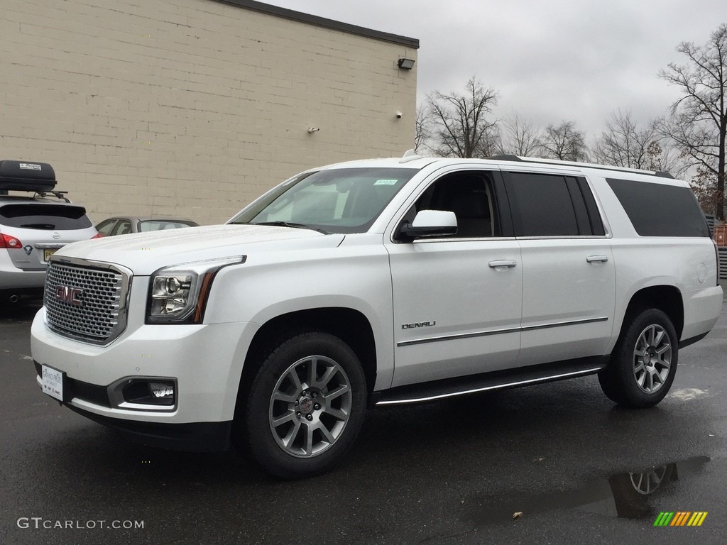 2017 Yukon XL Denali 4WD - White Frost Tricoat / Cocoa/­Dark Atmosphere photo #1