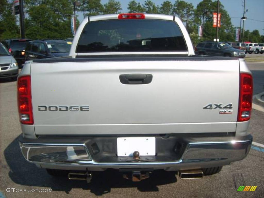 2003 Ram 1500 SLT Quad Cab 4x4 - Bright Silver Metallic / Dark Slate Gray photo #4