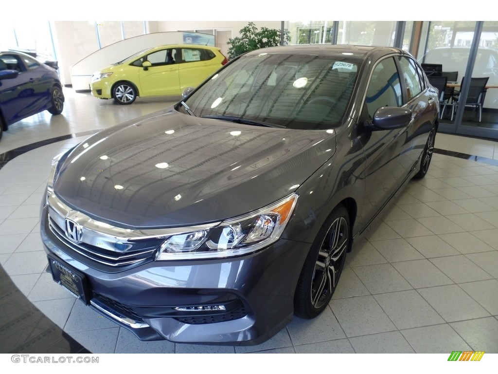 2017 Accord Sport Sedan - Modern Steel Metallic / Black photo #1