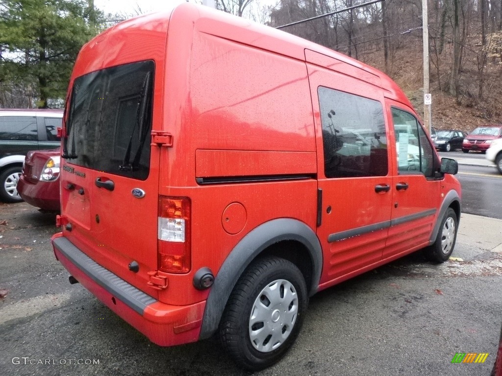 2011 Transit Connect XLT Cargo Van - Torch Red / Dark Grey photo #3