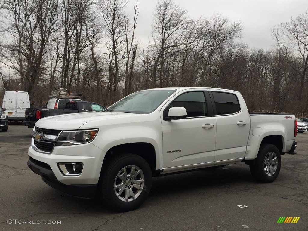 Summit White 2017 Chevrolet Colorado LT Crew Cab 4x4 Exterior Photo #118252524