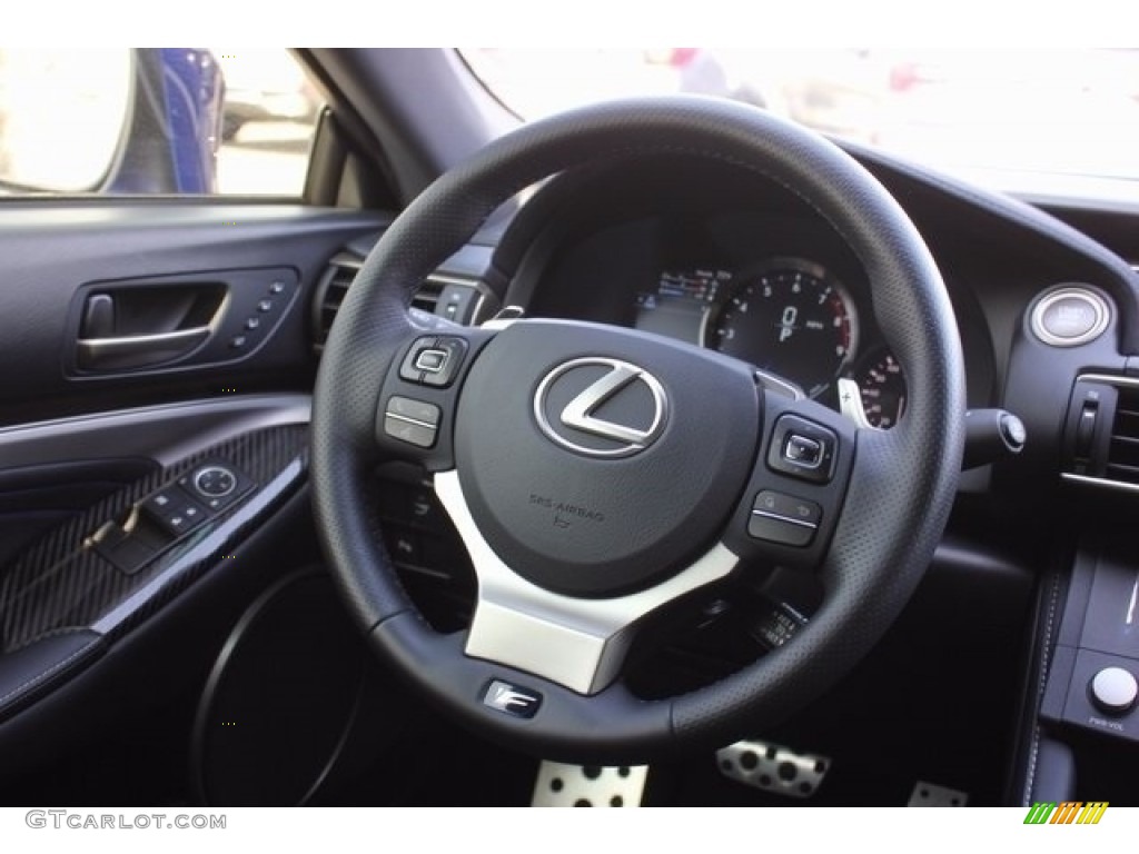 2015 Lexus RC F Black Steering Wheel Photo #118252701