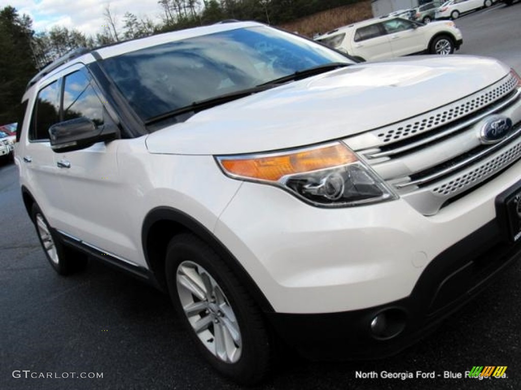 2012 Explorer XLT EcoBoost - White Platinum Tri-Coat / Charcoal Black photo #34