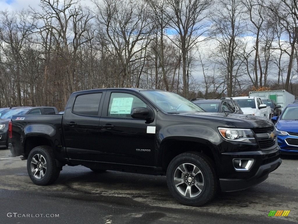 Black 2017 Chevrolet Colorado Z71 Crew Cab 4x4 Exterior Photo #118254189