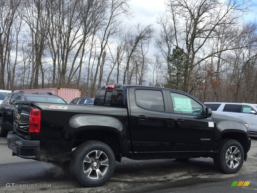 Black 2017 Chevrolet Colorado Z71 Crew Cab 4x4 Exterior Photo #118254225