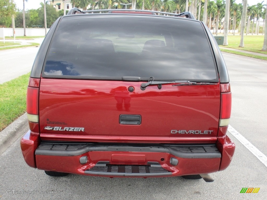 2000 Blazer LS - Majestic Red Metallic / Medium Gray photo #4