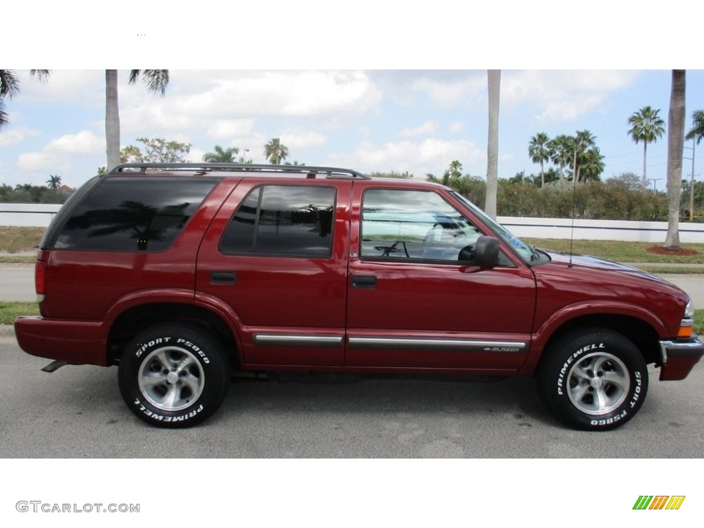2000 Blazer LS - Majestic Red Metallic / Medium Gray photo #6