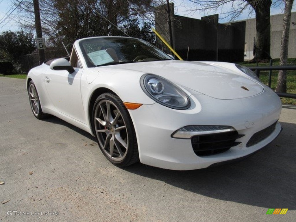 2012 911 Carrera S Cabriolet - Carrara White / Sand Beige photo #2