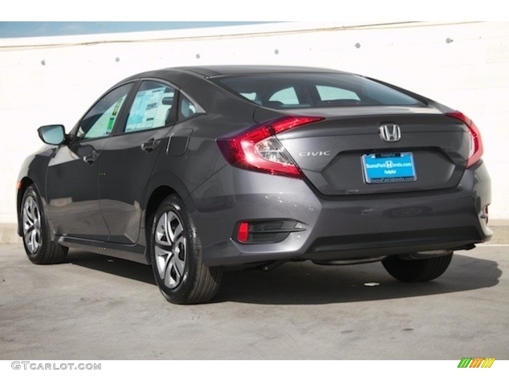 2017 Civic LX Sedan - Modern Steel Metallic / Gray photo #2