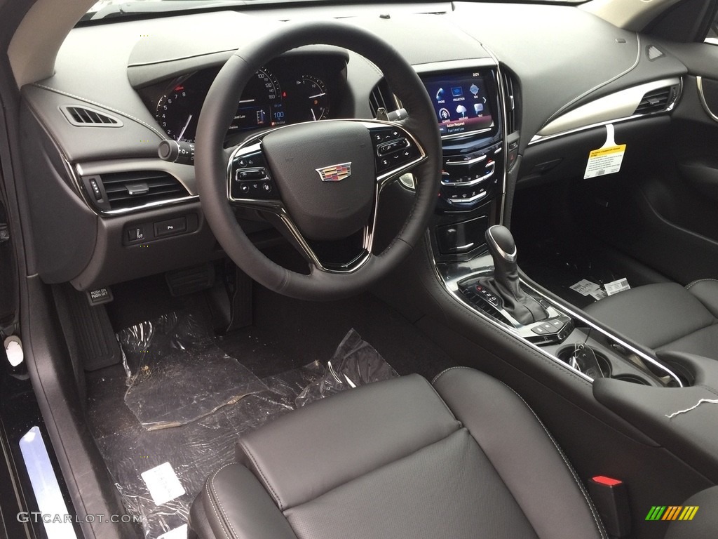 Jet Black Interior 2017 Cadillac ATS Luxury AWD Photo #118258452