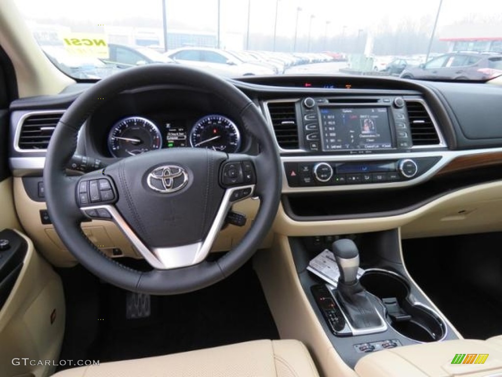2017 Toyota Highlander Limited Almond Dashboard Photo #118259195