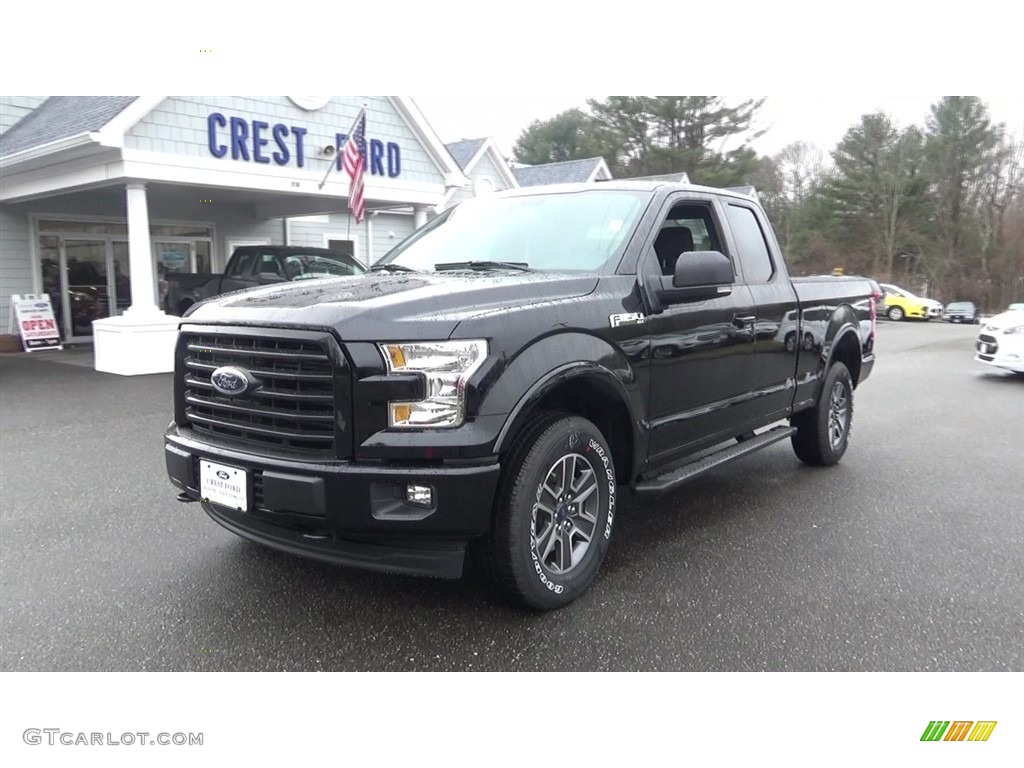 2017 F150 XLT SuperCab 4x4 - Shadow Black / Black photo #3