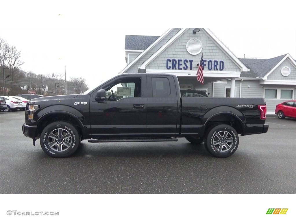2017 F150 XLT SuperCab 4x4 - Shadow Black / Black photo #4