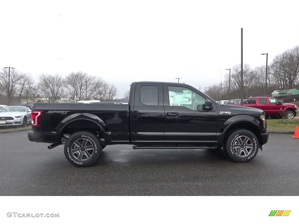 2017 F150 XLT SuperCab 4x4 - Shadow Black / Black photo #8