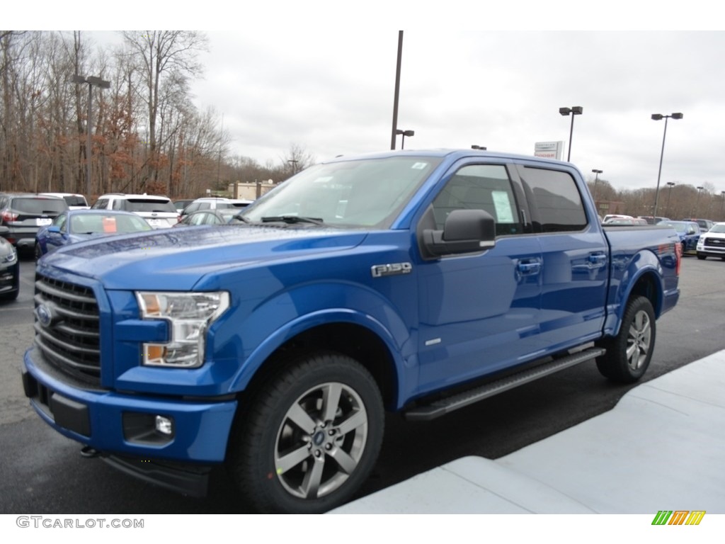 2017 F150 XLT SuperCrew 4x4 - Lightning Blue / Black photo #3