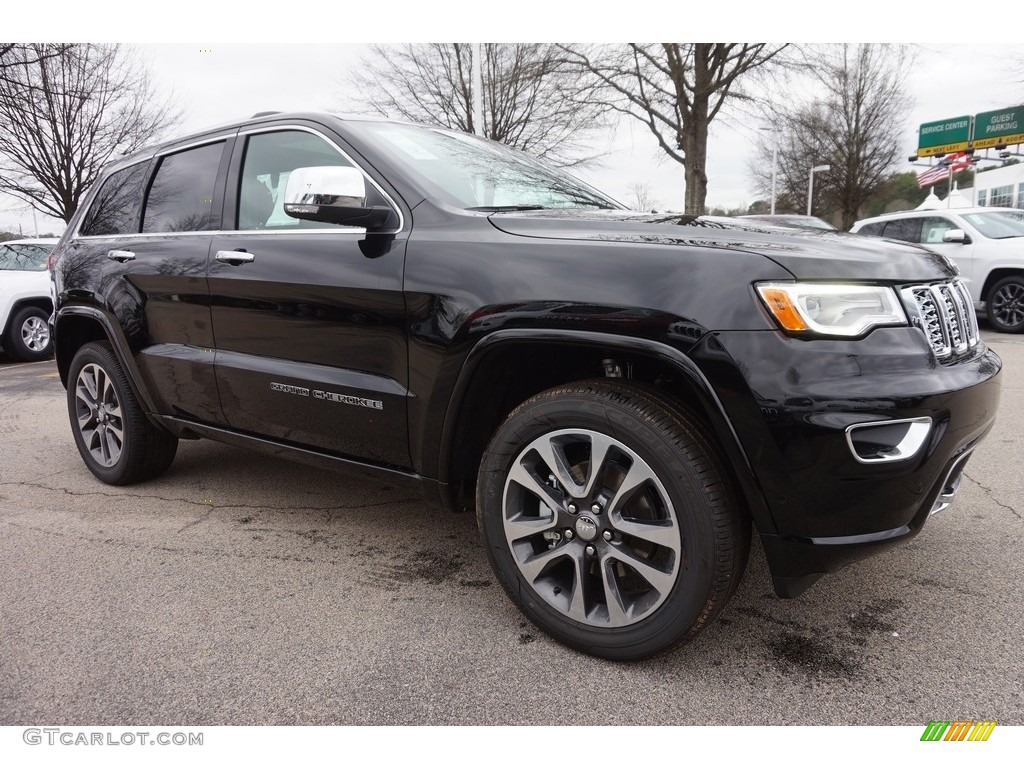 Diamond Black Crystal Pearl 2017 Jeep Grand Cherokee Overland Exterior Photo #118265457