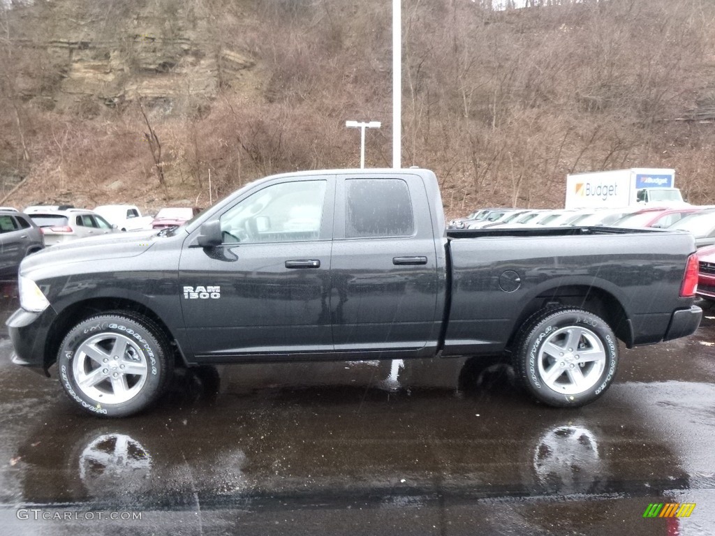 Brilliant Black Crystal Pearl 2017 Ram 1500 Express Quad Cab 4x4 Exterior Photo #118269275