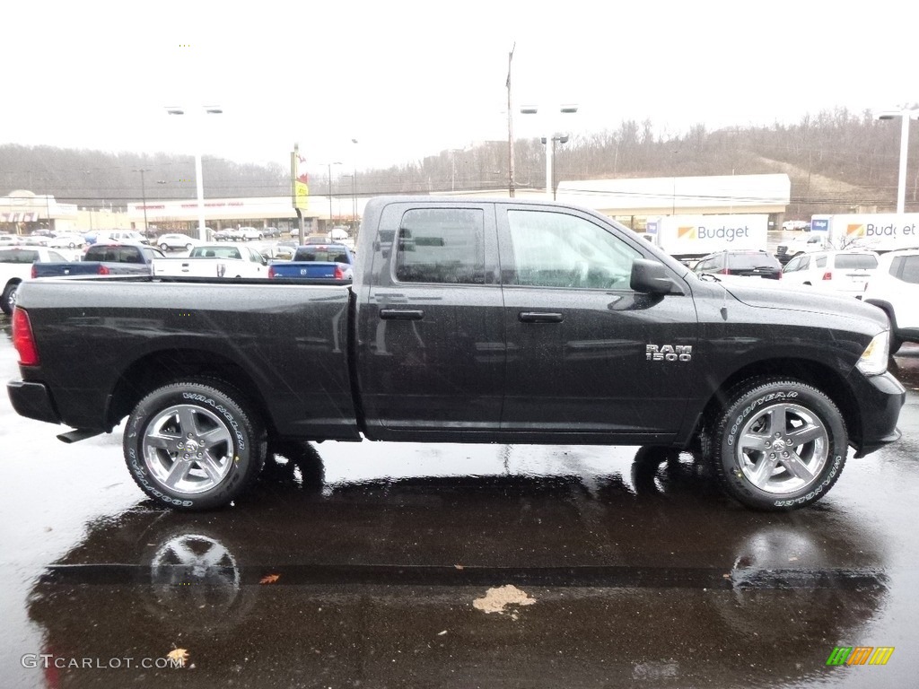 2017 1500 Express Quad Cab 4x4 - Brilliant Black Crystal Pearl / Black/Diesel Gray photo #7