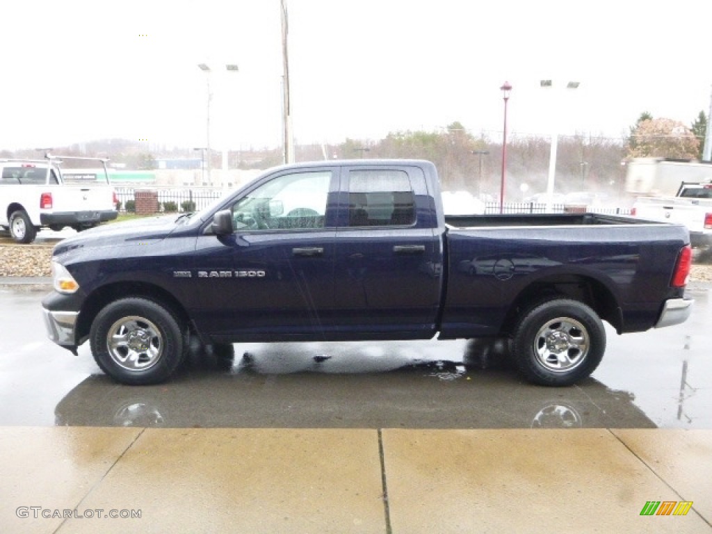 2012 Ram 1500 ST Quad Cab 4x4 - True Blue Pearl / Dark Slate Gray/Medium Graystone photo #12