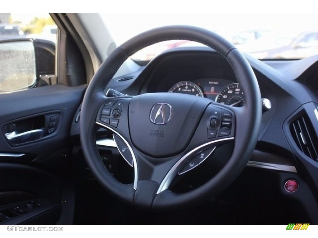 2017 Acura MDX Advance Ebony Steering Wheel Photo #118270872