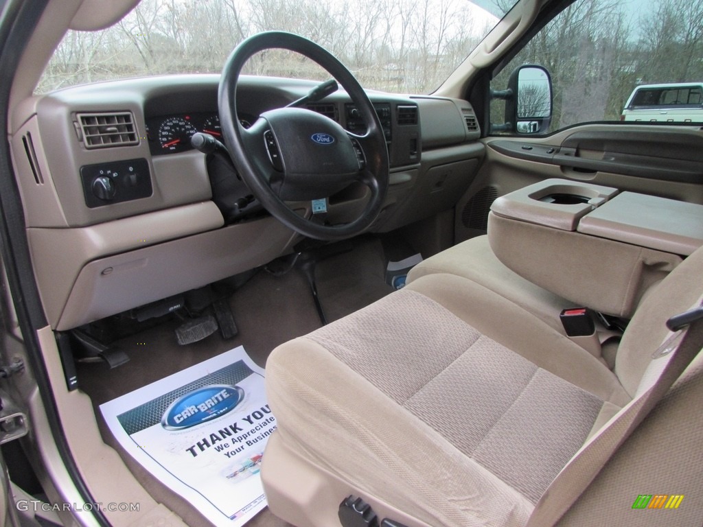 2004 F250 Super Duty XLT Crew Cab 4x4 - Arizona Beige Metallic / Medium Parchment photo #26