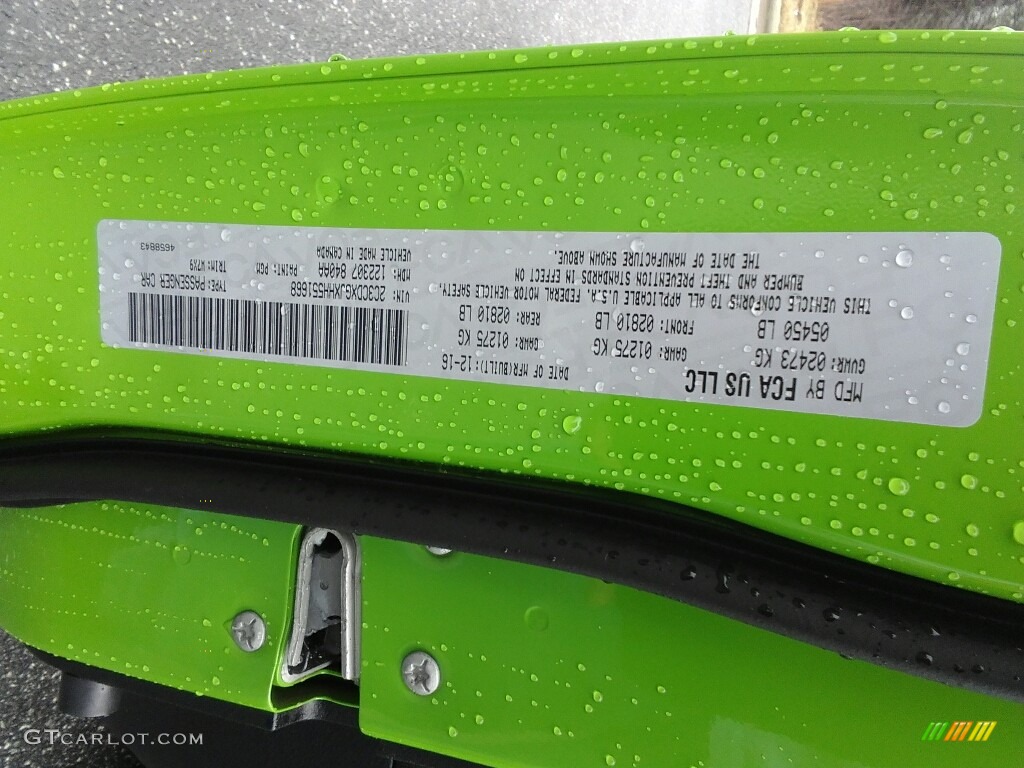 2017 Charger Color Code PGM for Green Go Photo #118275477