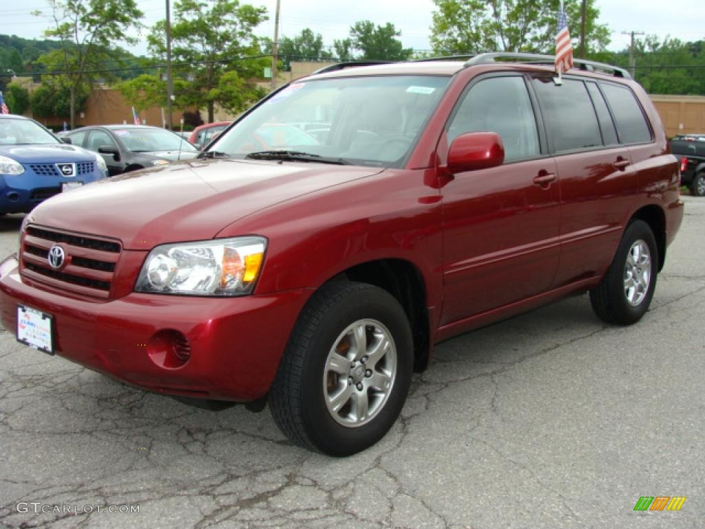 2006 Highlander V6 - Salsa Red Pearl / Ash Gray photo #1