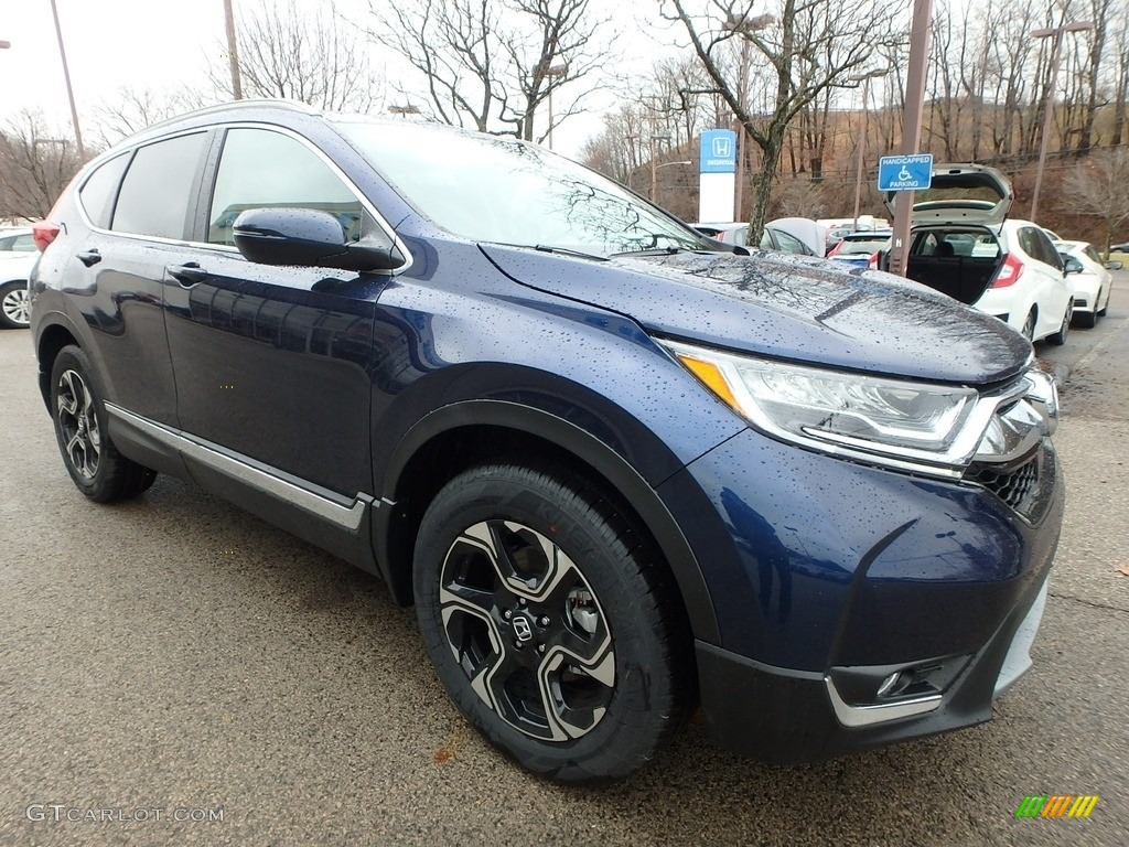 2017 CR-V Touring AWD - Obsidian Blue Pearl / Gray photo #4