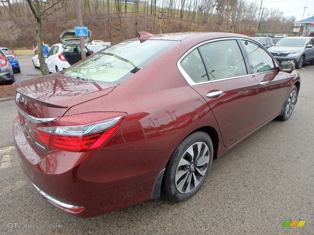 2017 Accord Hybrid EX-L Sedan - Crimson Pearl / Ivory photo #3