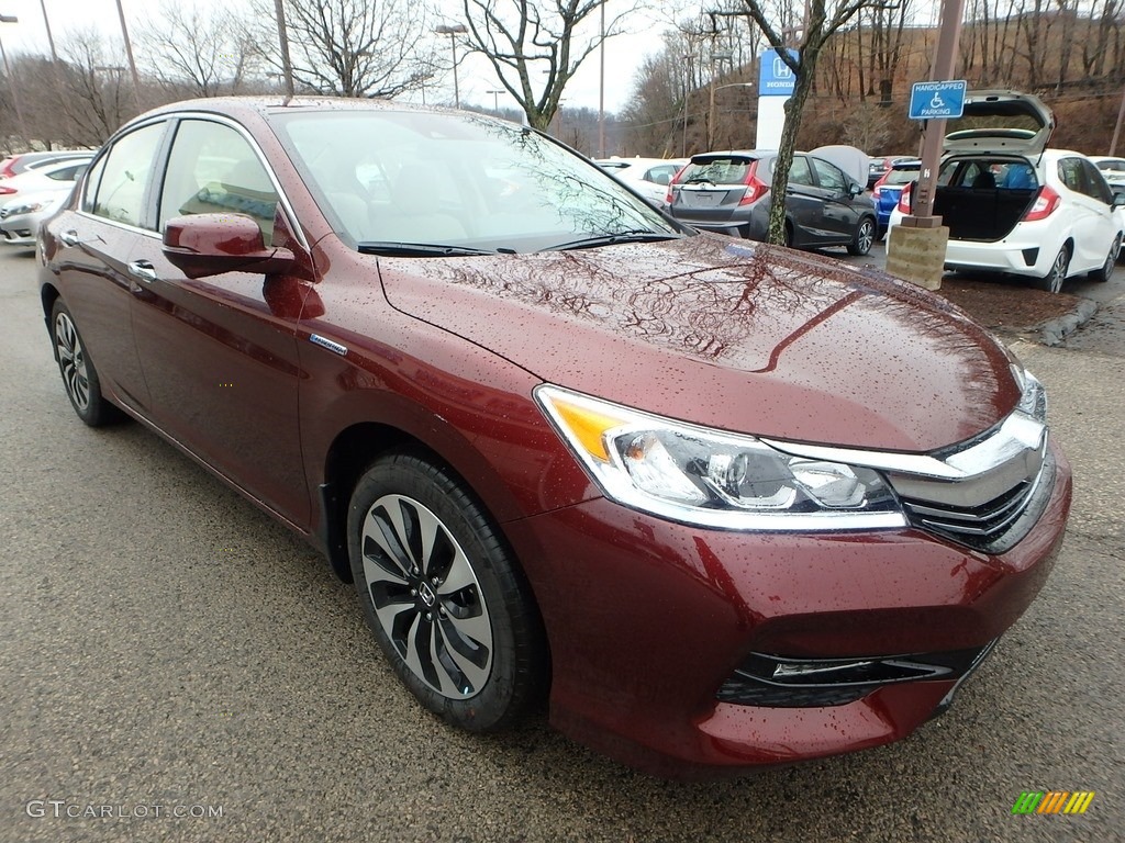 2017 Accord Hybrid EX-L Sedan - Crimson Pearl / Ivory photo #4