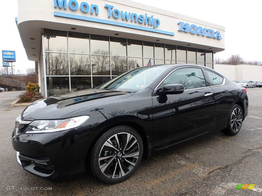 2017 Accord EX Coupe - Crystal Black Pearl / Black photo #1