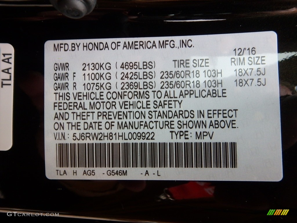 2017 CR-V Color Code G546M for Dark Olive Metallic Photo #118285359