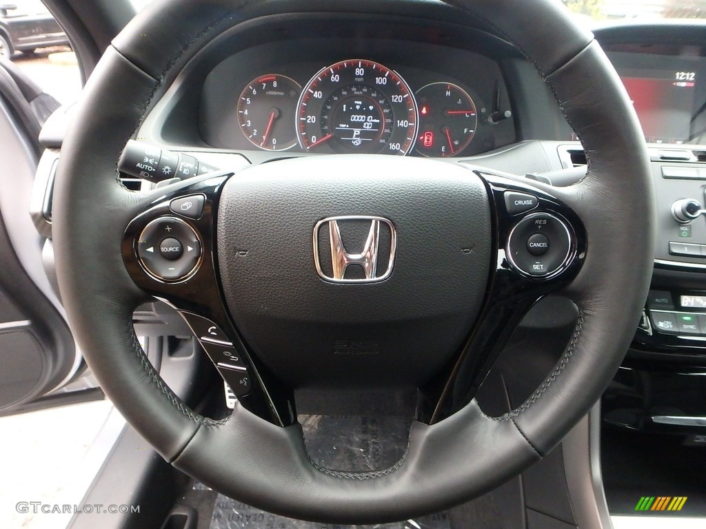2017 Honda Accord Sport Sedan Black Steering Wheel Photo #118285746