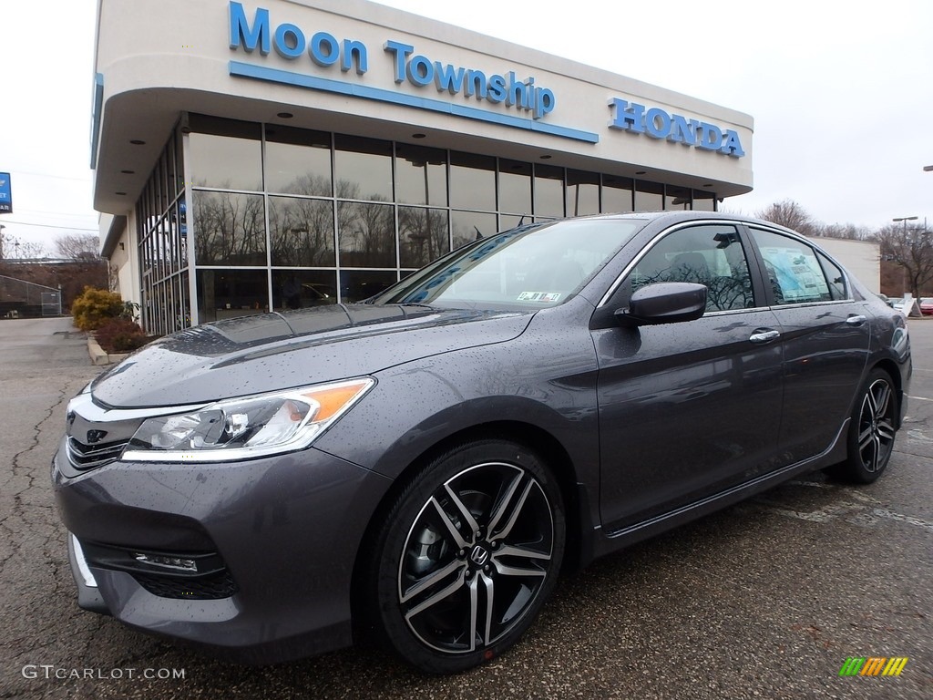 2017 Accord Sport Sedan - Modern Steel Metallic / Black photo #1