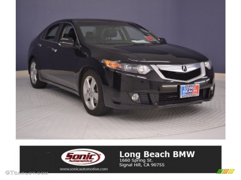 2010 TSX Sedan - Crystal Black Pearl / Ebony photo #1