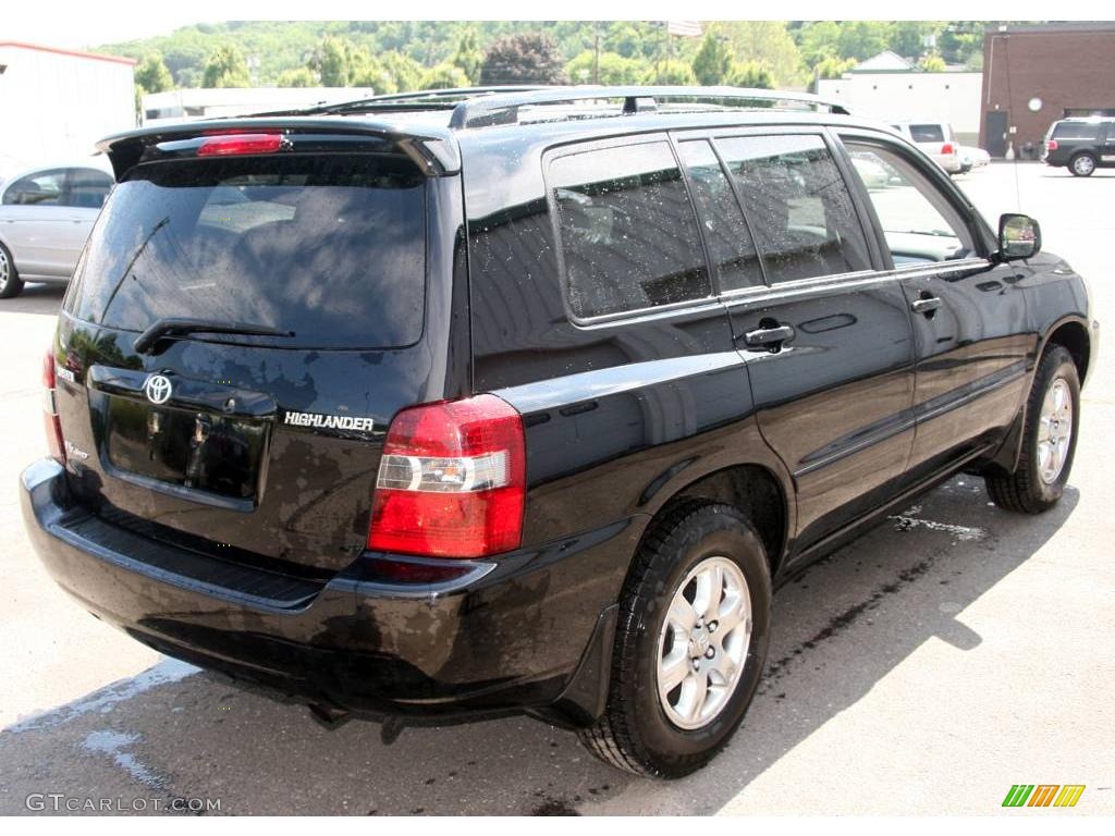 2007 Highlander V6 4WD - Black / Ash Gray photo #3