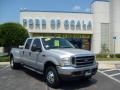 2004 Silver Metallic Ford F350 Super Duty Lariat Crew Cab 4x4 Dually  photo #1