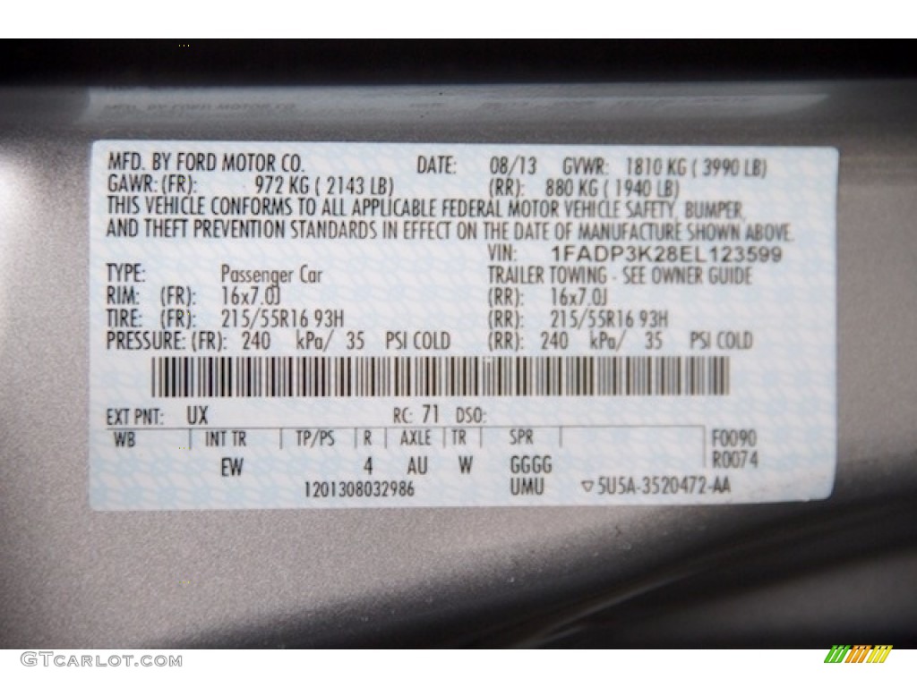 2014 Focus SE Hatchback - Ingot Silver / Charcoal Black photo #30