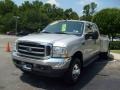 2004 Silver Metallic Ford F350 Super Duty Lariat Crew Cab 4x4 Dually  photo #7