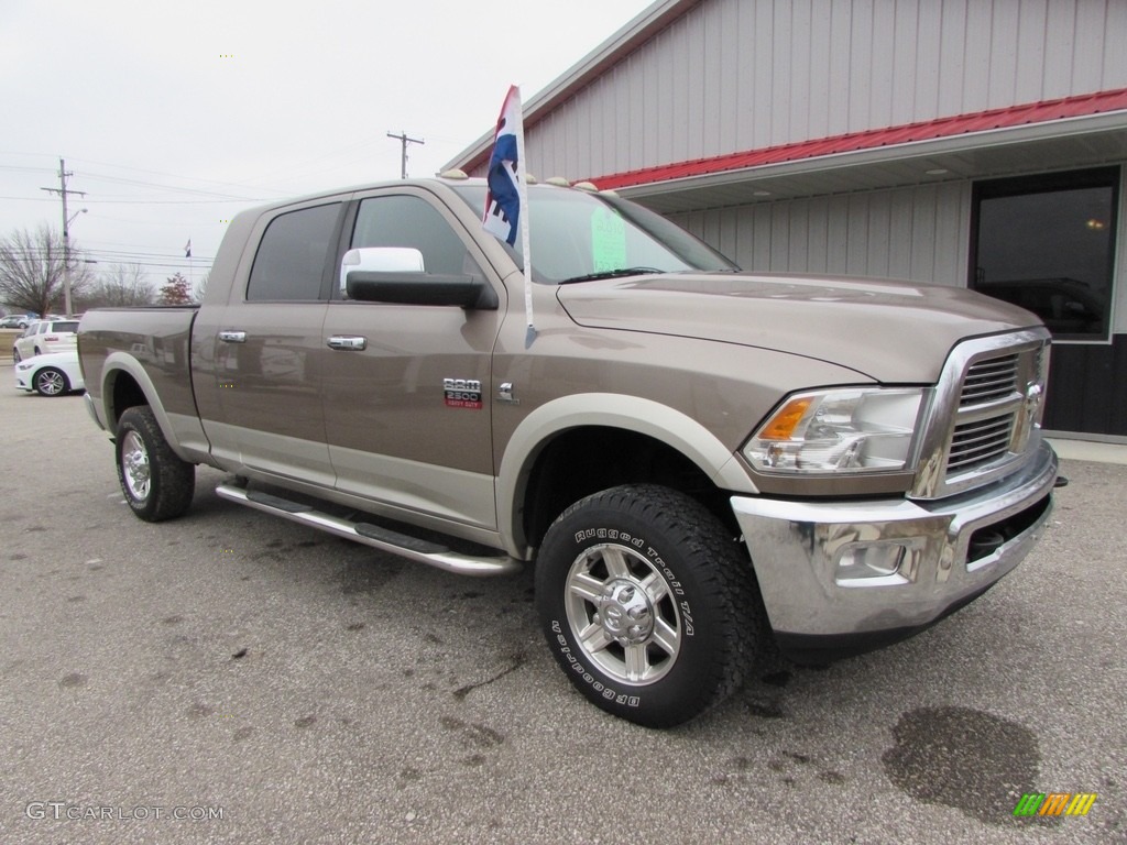 2010 Ram 2500 Laramie Mega Cab 4x4 - Austin Tan Pearl / Light Pebble Beige/Bark Brown photo #8