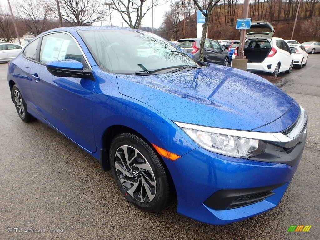 Aegean Blue Metallic 2017 Honda Civic LX Coupe Exterior Photo #118294799