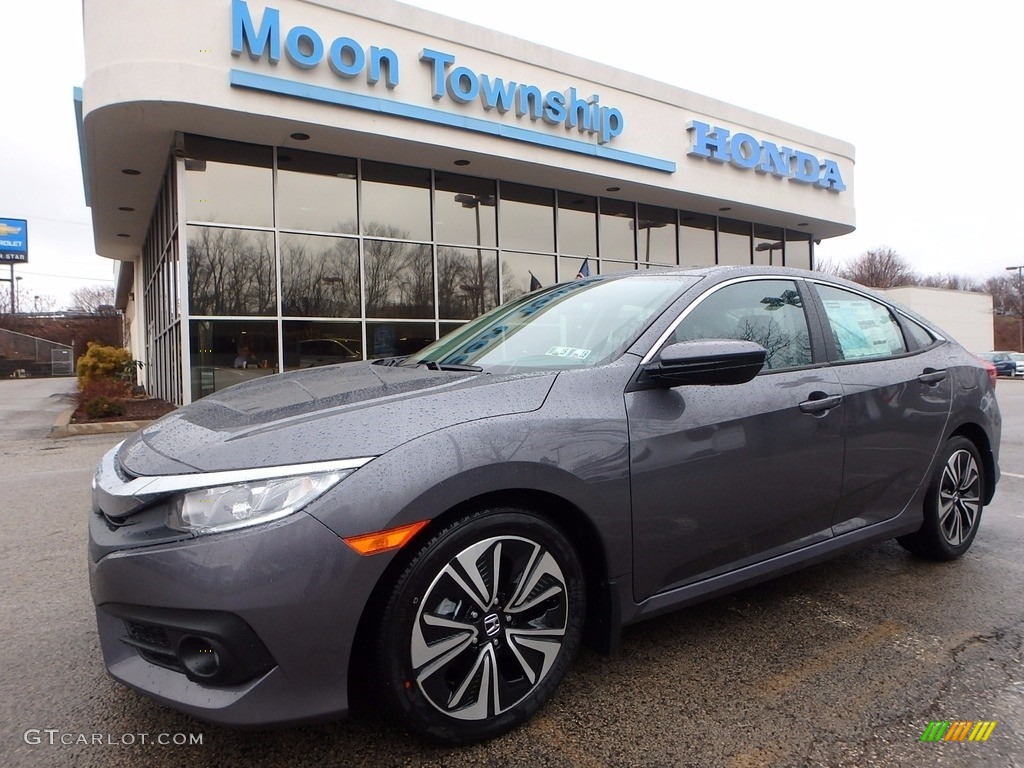 2017 Civic EX-T Sedan - Modern Steel Metallic / Gray photo #1