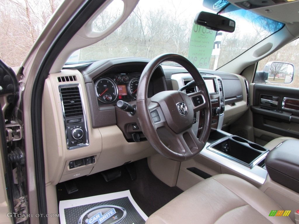 2010 Ram 2500 Laramie Mega Cab 4x4 - Austin Tan Pearl / Light Pebble Beige/Bark Brown photo #44