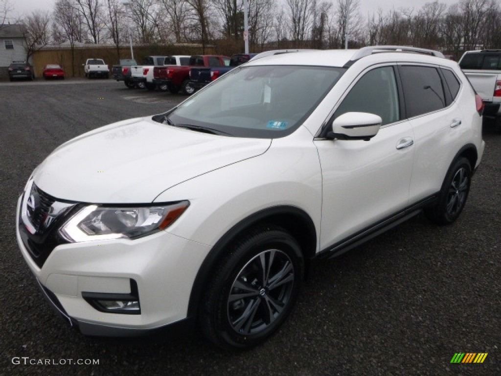 Pearl White 2017 Nissan Rogue SL AWD Exterior Photo #118298706